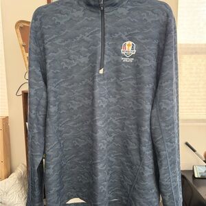 Cutter & Buck Blue Ryder Cup whistling straight quarter zip xl